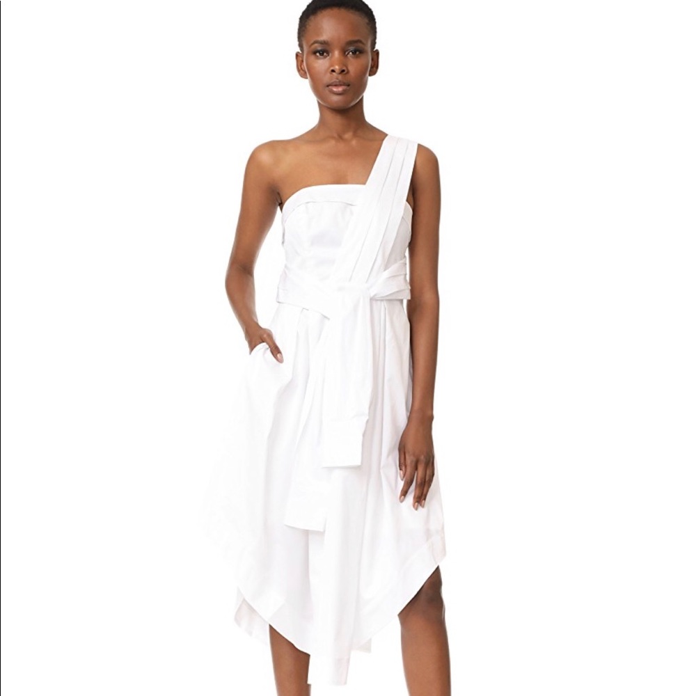 Kendall & Kylie Sleeve Wrap Dress in White